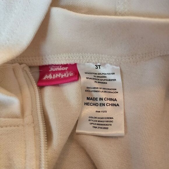 Disney Junior Toddler Girl Minnie Mouse Hooded Sweatshirt Size 3T - Picture 5 of 6